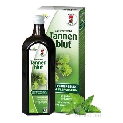 Zelená Lekáreň HÜBNER Tannenblut Schwarzwald Sirup 250 ml