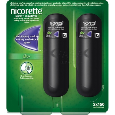 Nicorette Spray 1 mg/dávka aer.ora.2 x 13,2 ml/150dávok