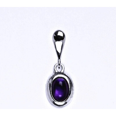 Čištín Zlatý přívěsek přírodní Ametyst P 1353 22