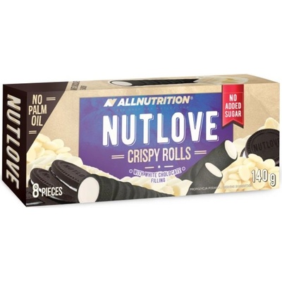 AllNutrition Nutlove Crispy Rolls biela čokoláda 140 g