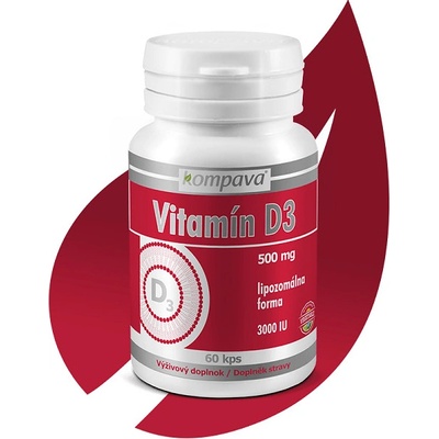 Kompava Vitamín D3 lipozomálny 3000 IU 60 kapsúl