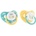 Lorelli Силиконови залъгалки Lorelli Baby Care - С капаче, 6м+, 2 броя, Yellow/Blue (10220760001)