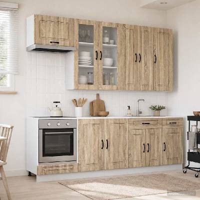 vidaXL Кухненски единица KALMAR 8 pcs Дъб сонома Инженерна дървесина (3438195)