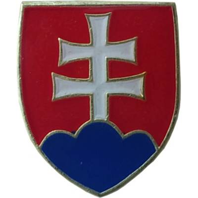 Odznak SLOVAKIA erb 1,2 x 1,6cm - zlatý