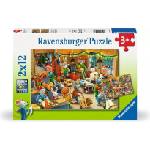 Ravensburger Пъзел Ravensburger от 2 х 12 части - Коледна фабрика за играчки (12004047) - ozone