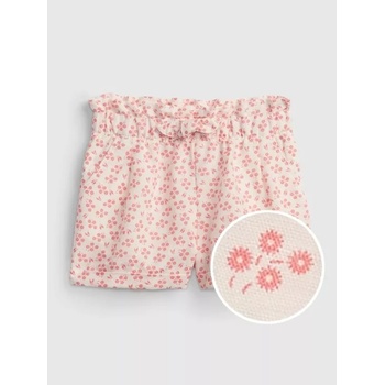 GAP Бебешки ленени шорти с флорални мотиви Utility GAP GAP | Rozov | Момичешки | 92