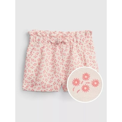 GAP Бебешки ленени шорти с флорални мотиви Utility GAP GAP | Rozov | Момичешки | 92
