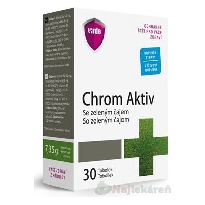Virde Chróm Aktiv so zeleným čajom 30 ks