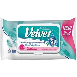 Velvet Кадифена влажна тоалетна хартия (48 бр. /фол) Intima