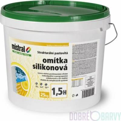 Mistral omítka silikon 1,5H TB 25 kg