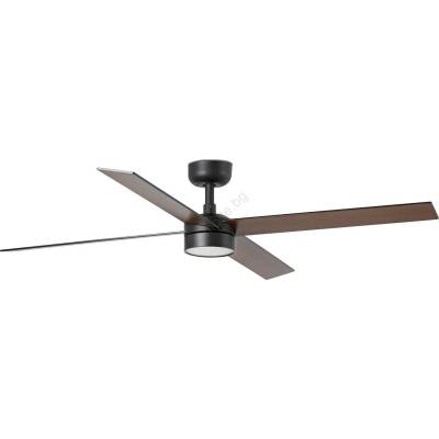 Faro Barcelona Faro 34356wt-1tw-led Димируем вентилатор rudder l 18w/230v кафяв/черен Ø 132 см wt + д. у (fa34356wt-1tw)