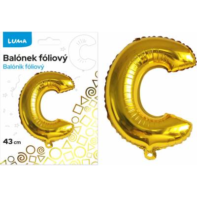 LUMA Trading Balónek fóliový "C" Zlatý