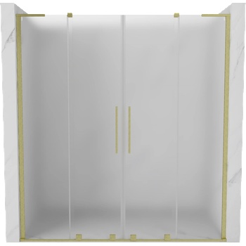 Mexen Velar L Duo плъзгащи се душ врати 180 см, матирано, златно четкано - 871-180-003-32-55 (871-180-003-32-55)