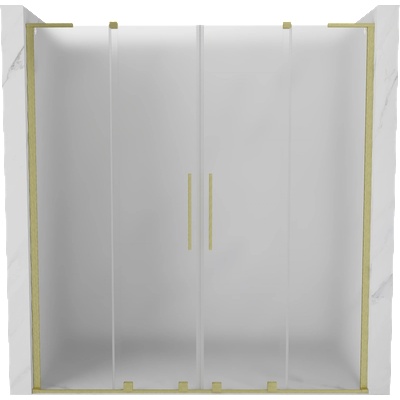 Mexen Velar L Duo плъзгащи се душ врати 180 см, матирано, златно четкано - 871-180-003-32-55 (871-180-003-32-55)