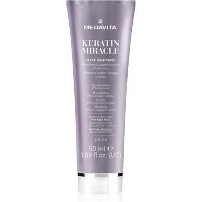 Medavita Keratin Miracle Sleek Hair Mask овлажняваща и изглаждаща маска 50ml