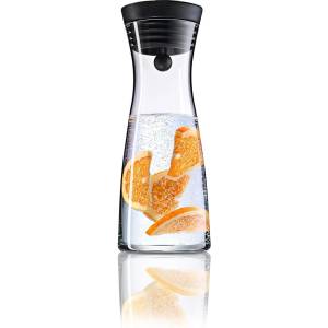WMF Basic water carafe made of glass 0.75 liters, glass carafe with lid, silicone lid, CloseUp closure, water carafe with lid - 617716040 (617716040)