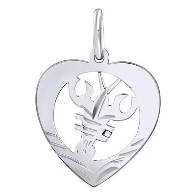 SILVEGO Zlatý prívesok znamenie zverokruhu Rak srdce SILVEGOB10264GW07