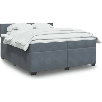 vidaXL 11461.3286397 Boxspring postel s matrací tmavě šedá samet