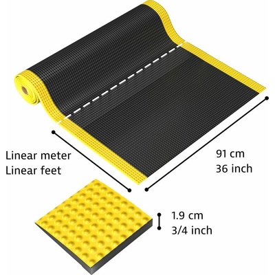 Notrax 782 Sky Trax Špičková ergonomická protiúnavová rohož čierna / žltá 91 cm x linm