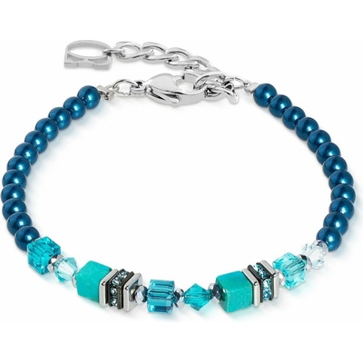 Coeur de Lion Dámský náramek Princess Teal Glow silver 2103/30-0624