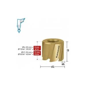 Karnasch Боркорона Ø 20x8, HSS-M2 и TIN-GOLD покритие, Mini-Cut (793)