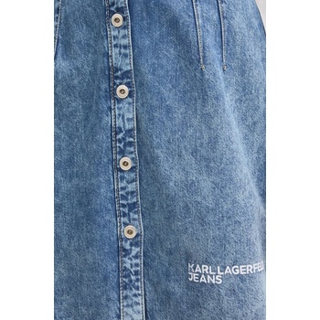 Karl Lagerfeld Jeans Дънкова рокля Karl Lagerfeld Jeans в синьо къса разкроена 246J1302 (246J1302)