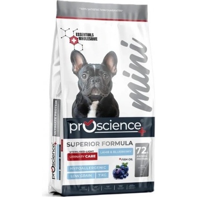 Proscience ProScience Adult Mini Dog Light Sterilised - Lamb Blueberry - храна за кастрирани кучета от мини породи с агне и боровинки - 7 кг, Турция