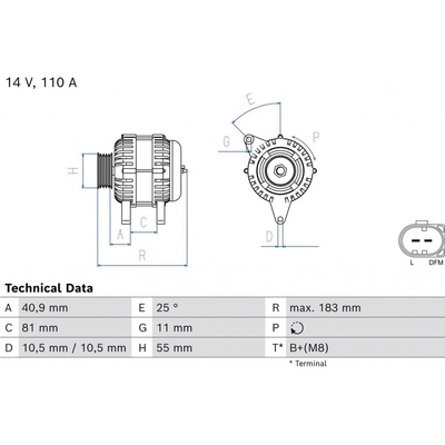 generátor BOSCH 0 986 086 070