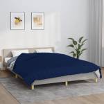 vidaXL Утежнено одеяло синьо 220x240 см 15 кг плат (3154810)
