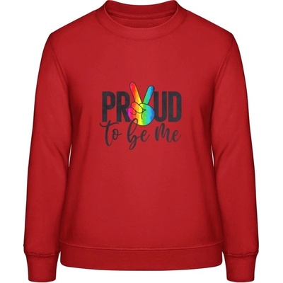 AWDis Sweat mikina s Nápisom Proud to be me ohnivá červená