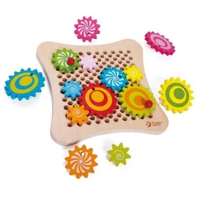 Classic World - Дървен пъзел със зъбчати колела (CW2806)