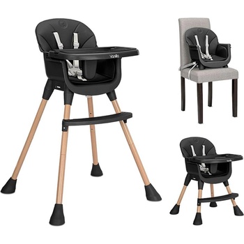 Lorelli СТОЛ ЗА ХРАНЕНЕ 3 В 1 vanilla black (3800166122458)