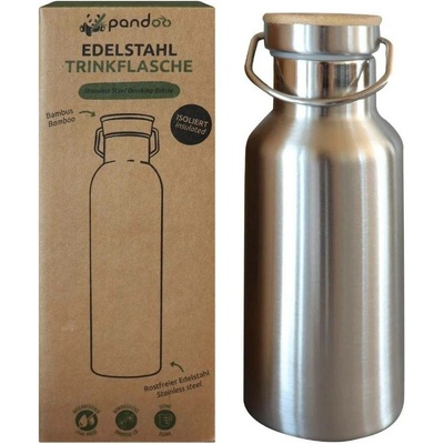 Pandoo Nerezová termoska s bambusovým víčkem 350 ml
