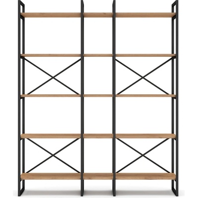 Marckeric Рафт от черен/естествен дъб 144x175 cm Dusan - Marckeric (16176)