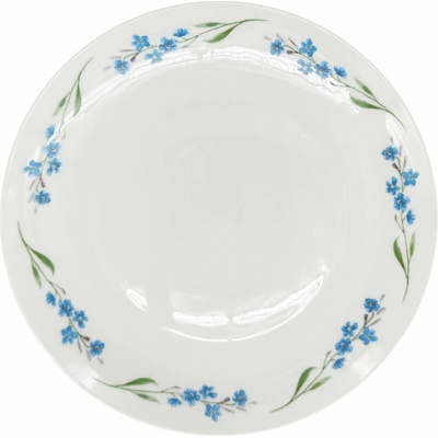 by inspire Porcelánový mělký talíř Luna Pomněnka 28 cm, bílý/modrý