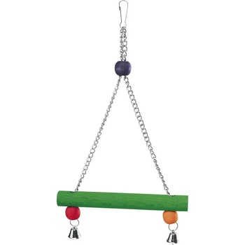Ferplast Parrot toy- Дървена люлка за папагали със звънчета, 20 / 37 cм - ø 2, 3 cм