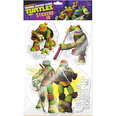 CreativeToys 3D nálepky na stěnu želvy ninja