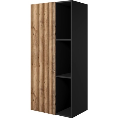 Expedo Závěsná koupelnová skříňka WOTANA, 45x100x30, dub wotan/černá