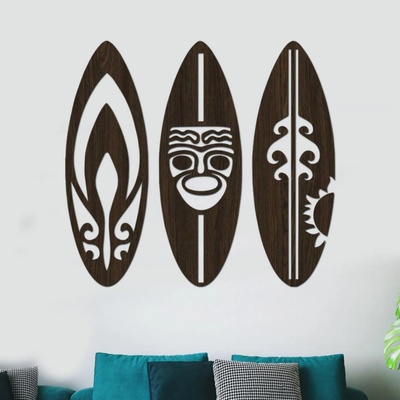 dřevo života Dřevěná dekorace na zeď SURF Zvolte barvu dekoru: Wenge, Rozměry (cm): 120x120