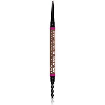 NYX Professional Makeup Blade & Shade молив за вежди с четка цвят 08 Chocolate гр