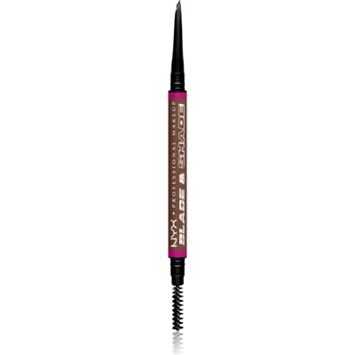 NYX Professional Makeup Blade & Shade молив за вежди с четка цвят 08 Chocolate гр