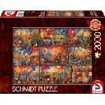 Schmidt Spiele Пъзел Schmidt от 2000 части - Пътешествия с книги и вино (59745)