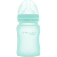 Everyday Baby fľaša sklo chránená pred rozbitím mint green 150 ml