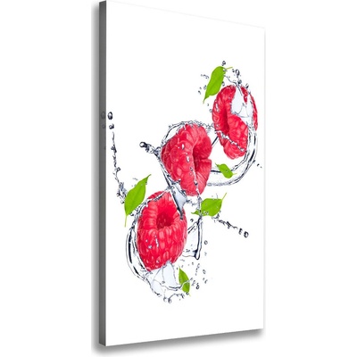 Vertikálny moderný fotoobraz canvas na ráme Maliny 50x100 cm