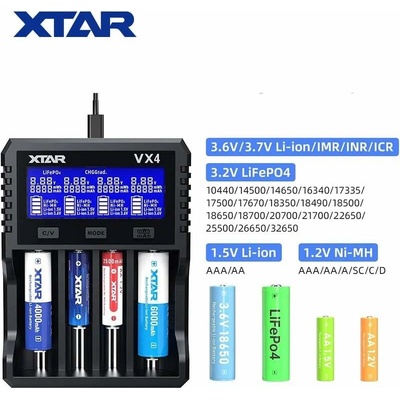 XTAR VX4 18650 / 32650 Li-ION / Ni-MH 4 kanály – Zboží Živě