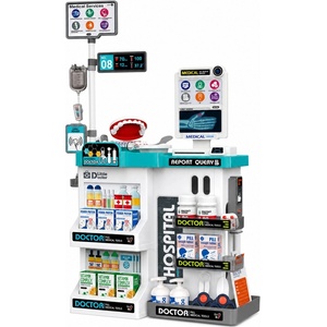 Lean Toys Игрален комплект Lean Toys - Голям медицински кабинет, със светлини и звуци, 61 части (29568) - baby