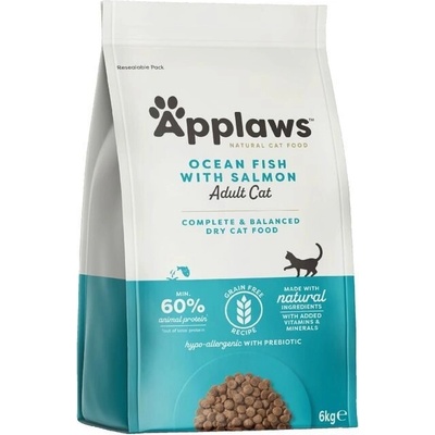 Applaws Adult Cat Ocean Fish with Salmon - суха храна за котка с 50% океански риби и сьомга 6kg