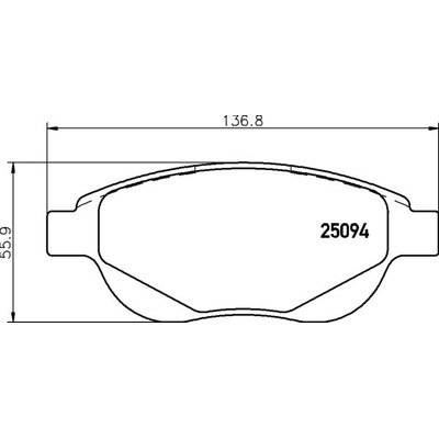 Sada brzdových platničiek, vždy 4 kusy v sade BREMBO P 61 137 (P61137)