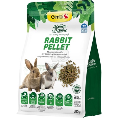 Gimbi Mother Nature Rabbit Pellet - храна за зайци 500 г