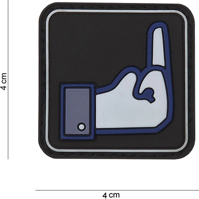 Gumová nášivka 101 Inc Fuck Facebook - čierna